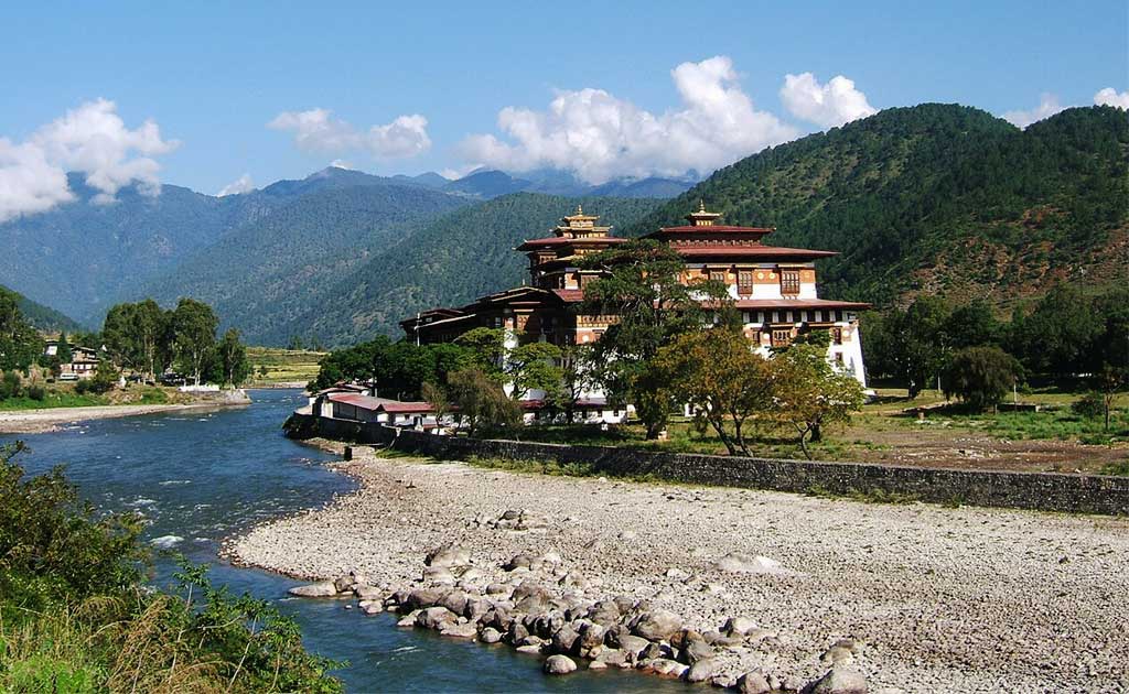 View of Punakha valley in Bhutan