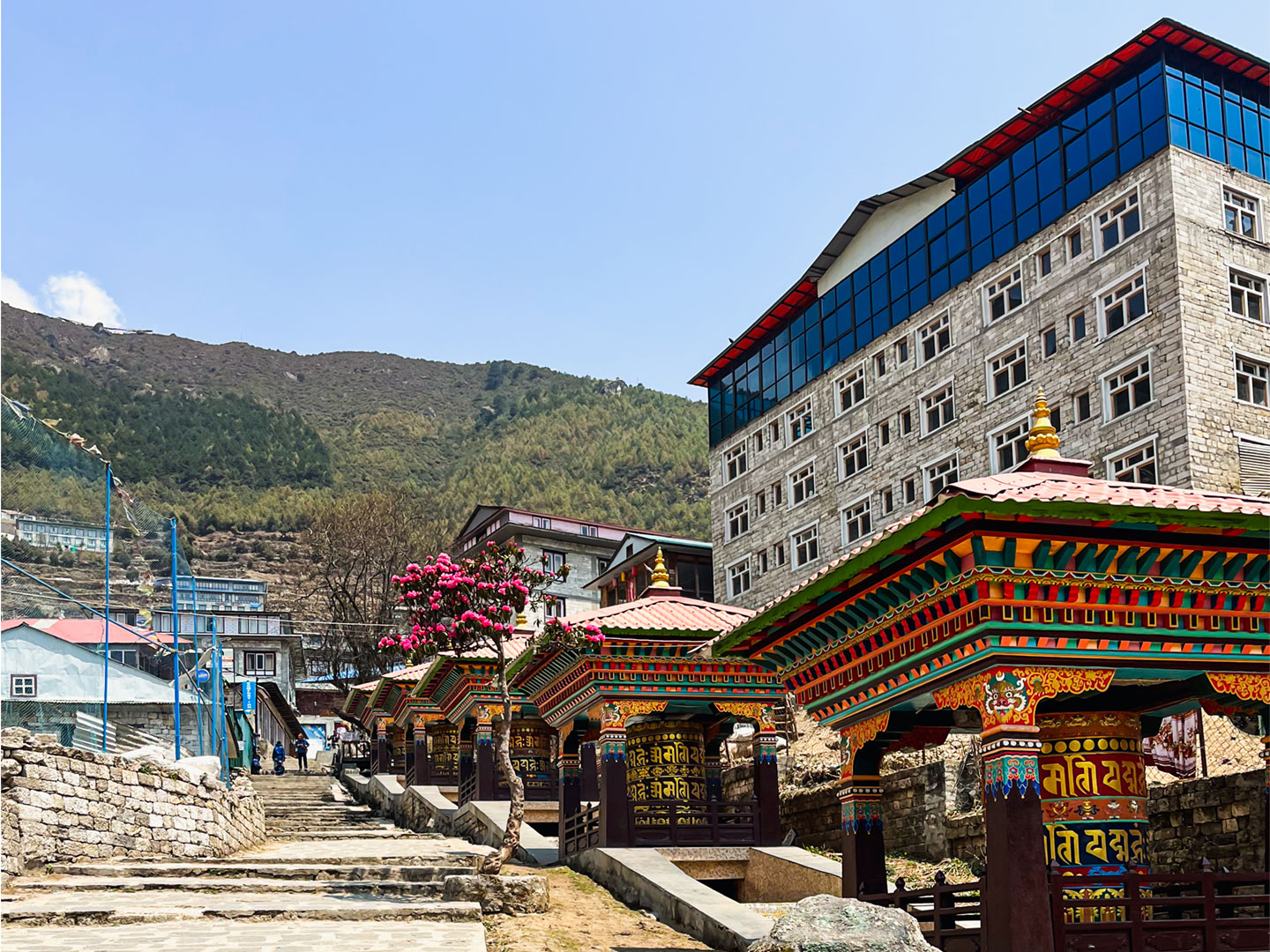 Prayer wheel in Namche