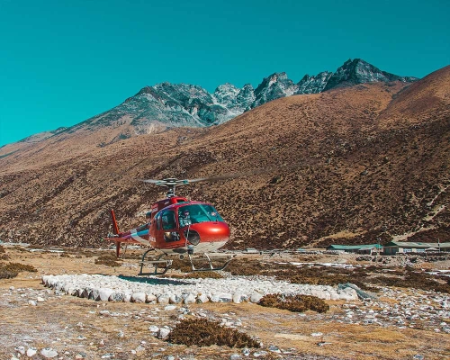  Landing At Pheriche During Everest Base Camp Helicopter Tour