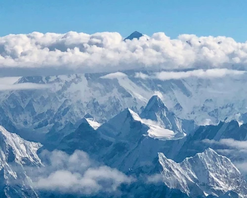 Everest Ranges In Winter Season