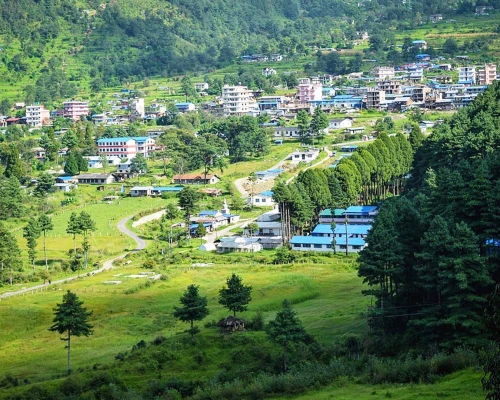 Jiri Village Coverred Woth Greenary