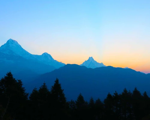 Sunrise View From Poon Hill Station 