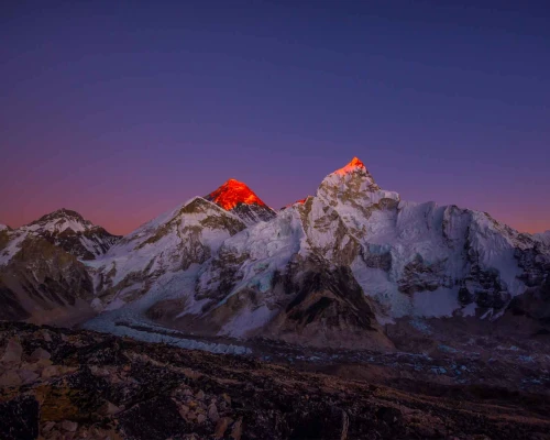 Sunset View From Kalapatthar During Everest Base Camp Trek