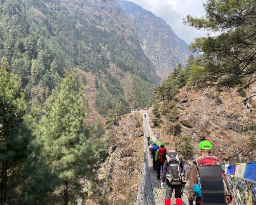 Suspension Bridge At Sagarmatha National Park