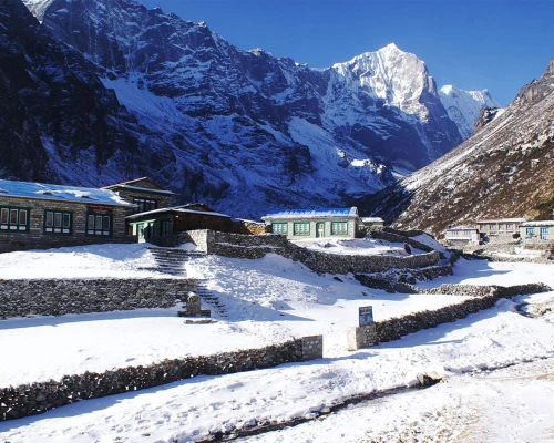 Thame Village Covered With Snow
