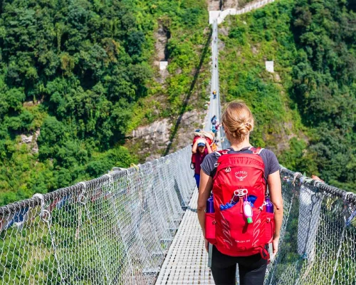 Trekking Through Extension Bridge, Annapurna Base Camp Route